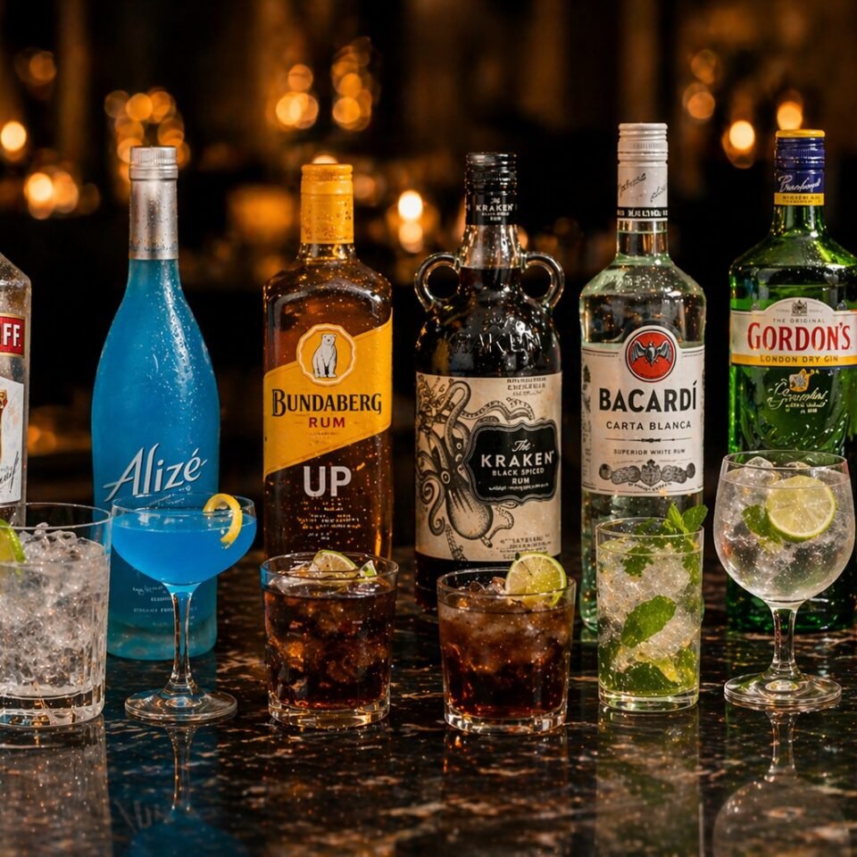 Vodka, Rum & Gin