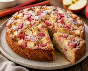 Apple Rhubarb Cake (GF) (DF)
