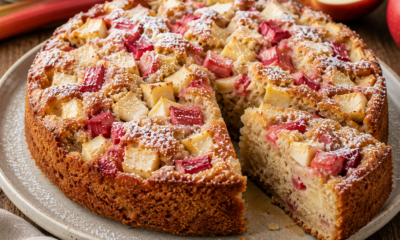 Apple Rhubarb Cake (GF) (DF)