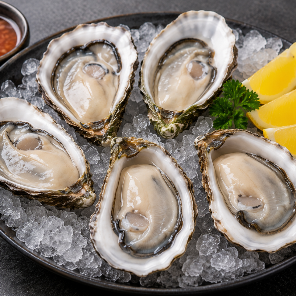 Oysters Natural (1/2 Dozen) (GF) (I)