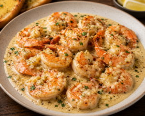 Creamy Garlic Prawns