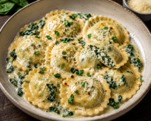 Spinach & Ricotta Ravioli (V)